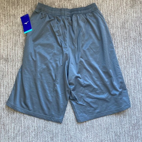 New Men's Small Mizuno Comp Training 10" Athletic Gym Shorts Gray - Picture 3 of 3